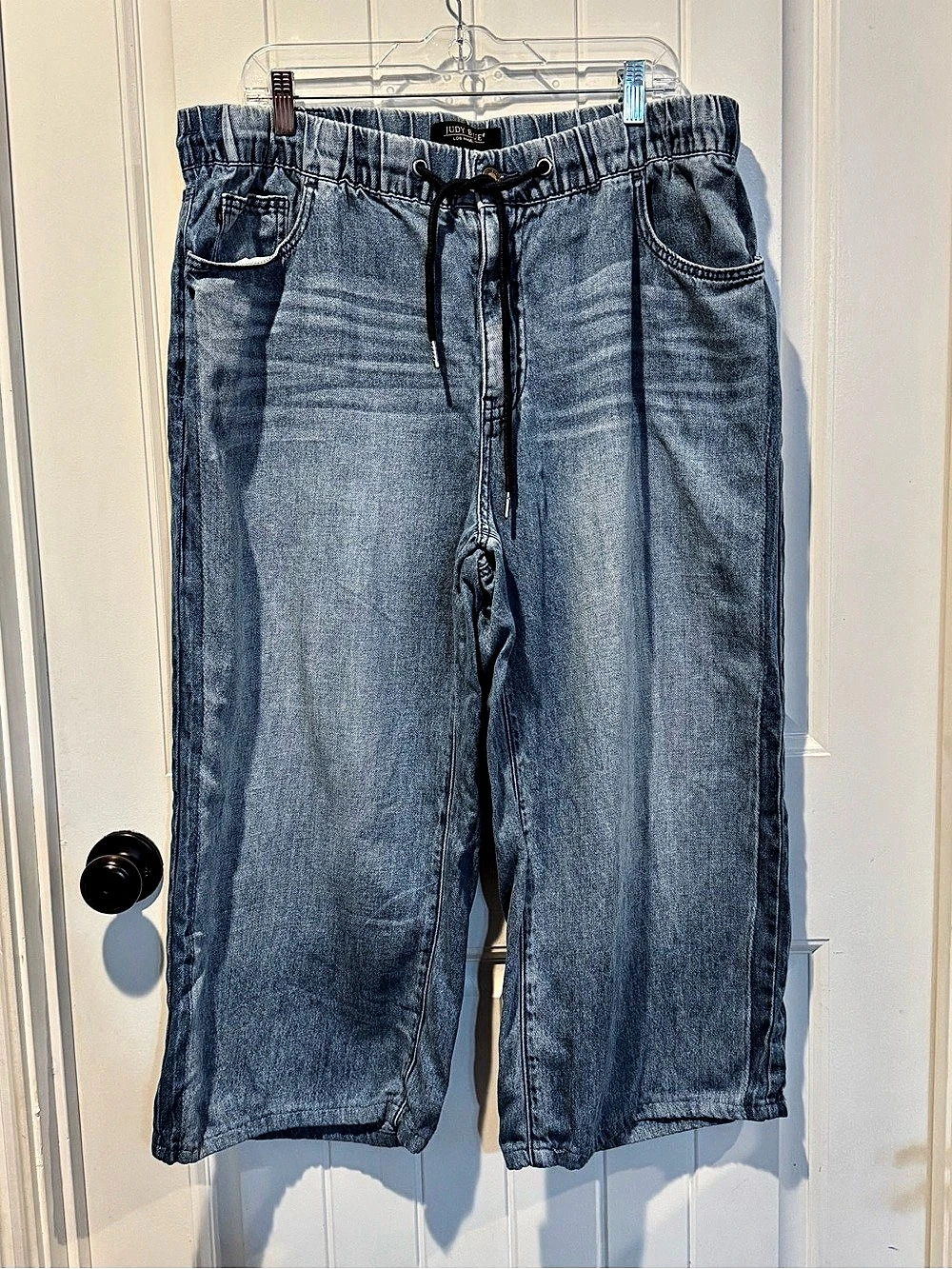 Judy Blue Los Angeles Cropped Wide leg Boyfriend Jeans Blue Size 16W